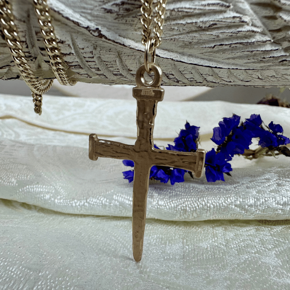 Gold Filled Nail Cross Pendant - 0086GF
