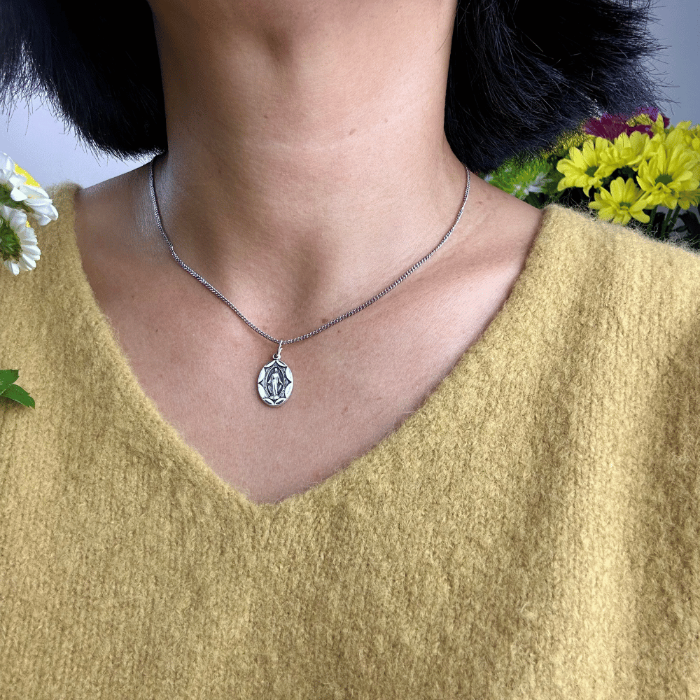 Sterling Silver Miraculous Pendant - 0612MSS