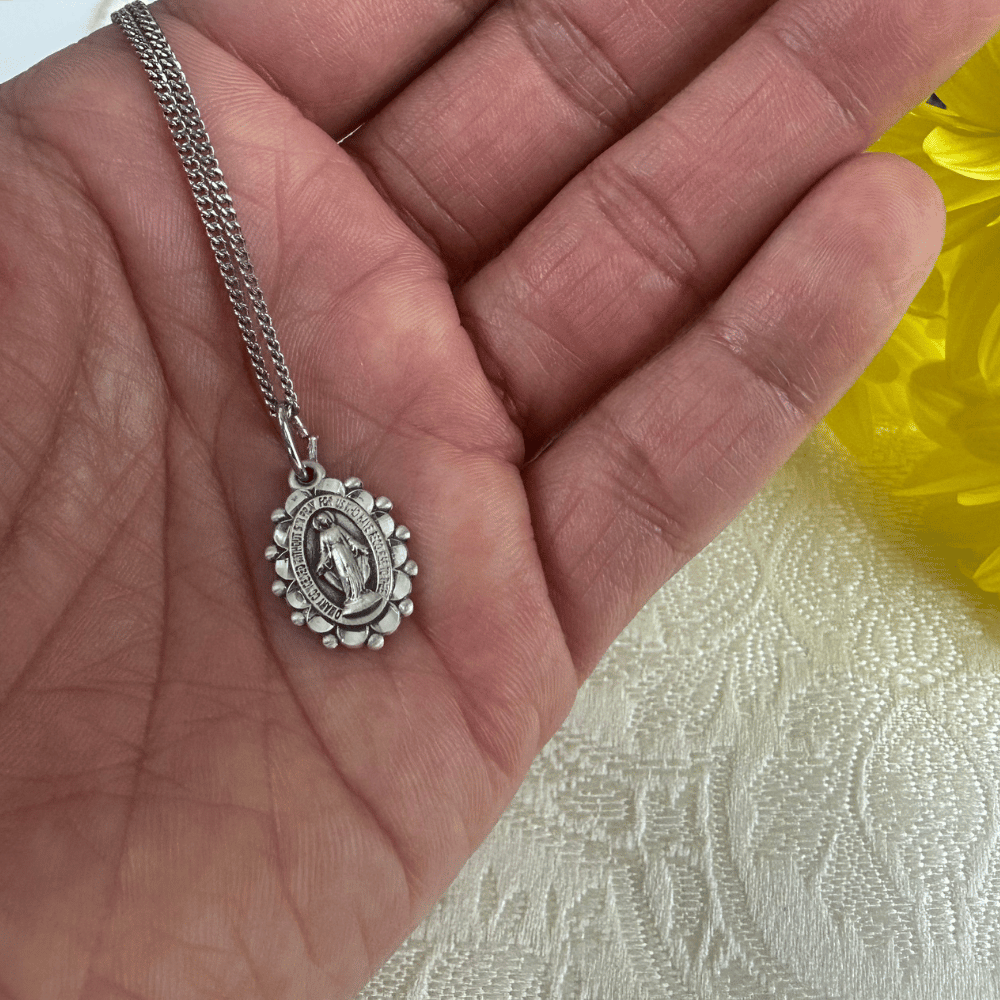 Sterling Silver Miraculous Pendant - 6040SS