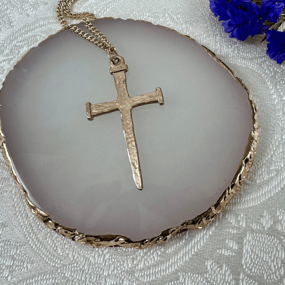 Gold Filled Nail Cross Pendant - 0086GF