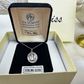 Sterling Silver St. Francis of Assisi Pendant with 18 inch Sterling Silver Light Curb Chain - Medium