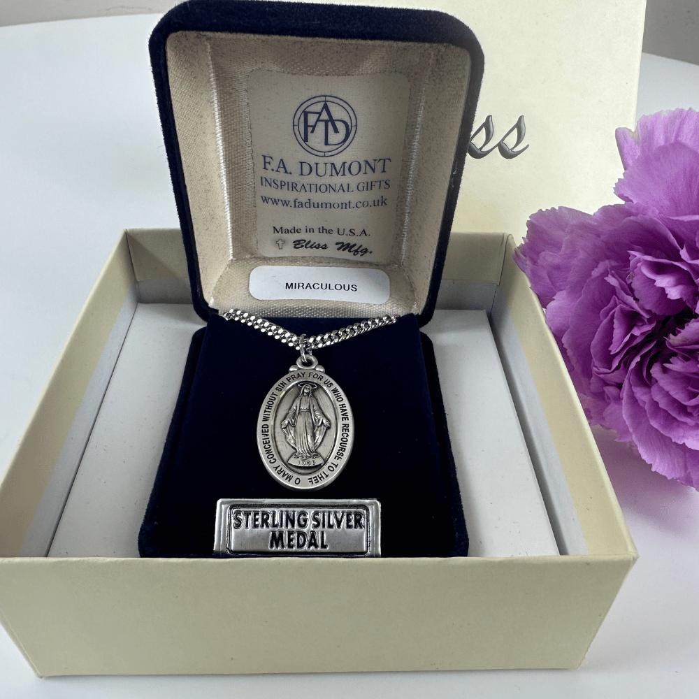 Sterling Silver Miraculous Pendant - 4145MSS