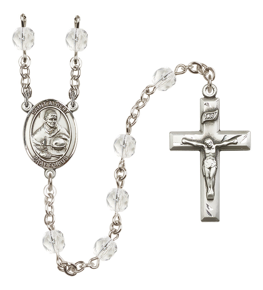St. Albert the Great Rosary - 6mm Crystal Fire Polished beads - 8001