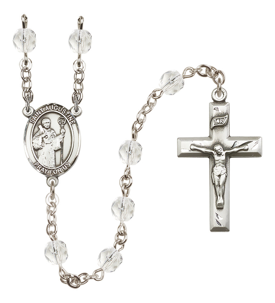 St. Augustine Rosary - 6mm Crystal Fire Polished beads - 8007