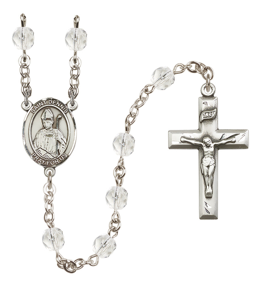 St. Dennis Rosary - 6mm Crystal Fire Polished beads - 8025