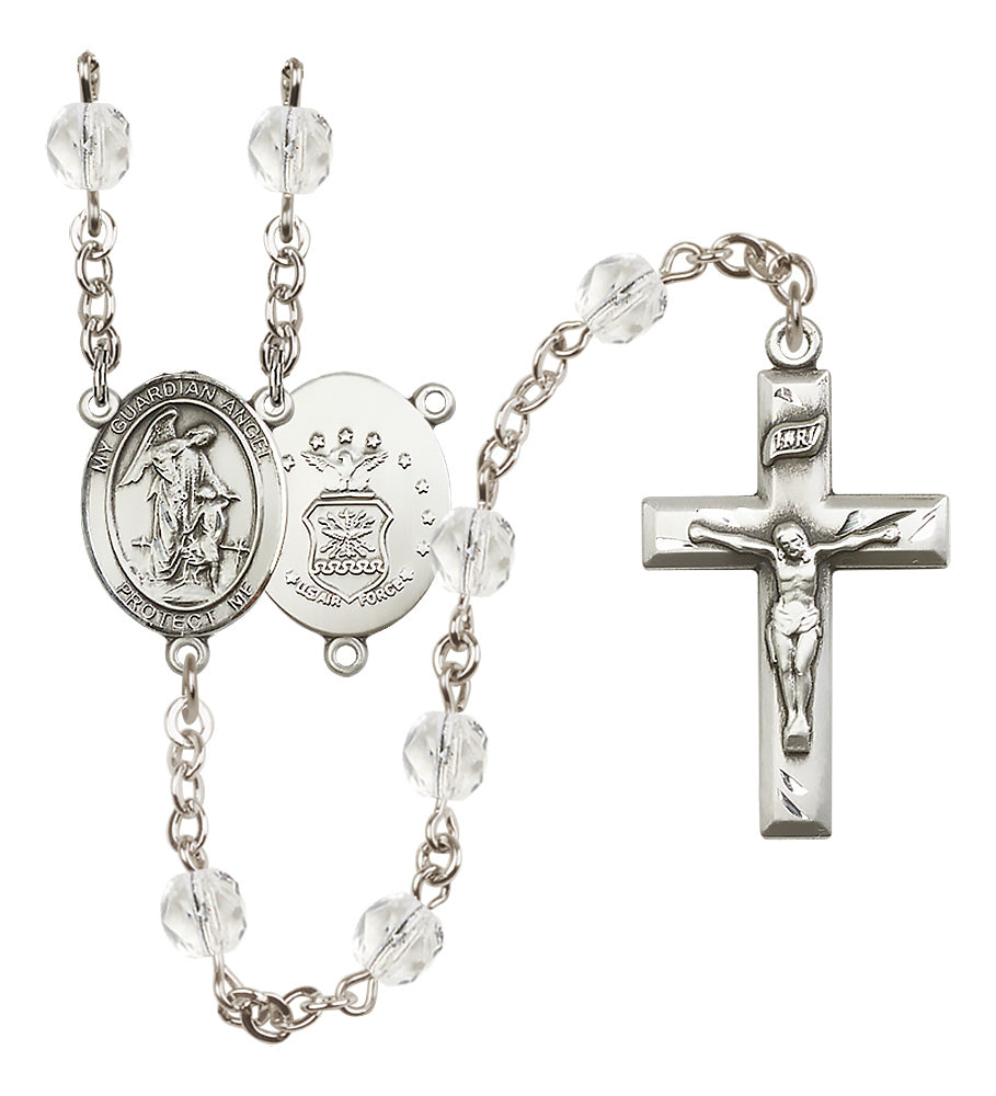 Air Force Rosary - 6mm Crystal Fire Polished beads - 8118S1