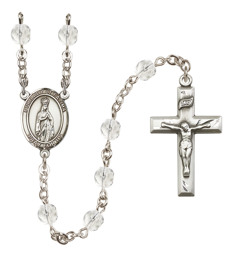 O/L of Fatima Rosary - 6mm Crystal Fire Polished beads - 8205