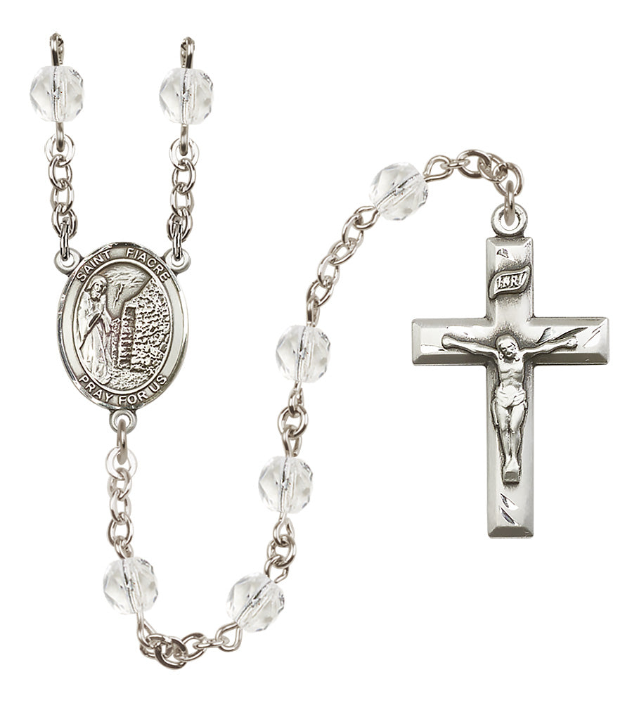 St. Fiacre Rosary - 6mm Crystal Fire Polished beads - 8298