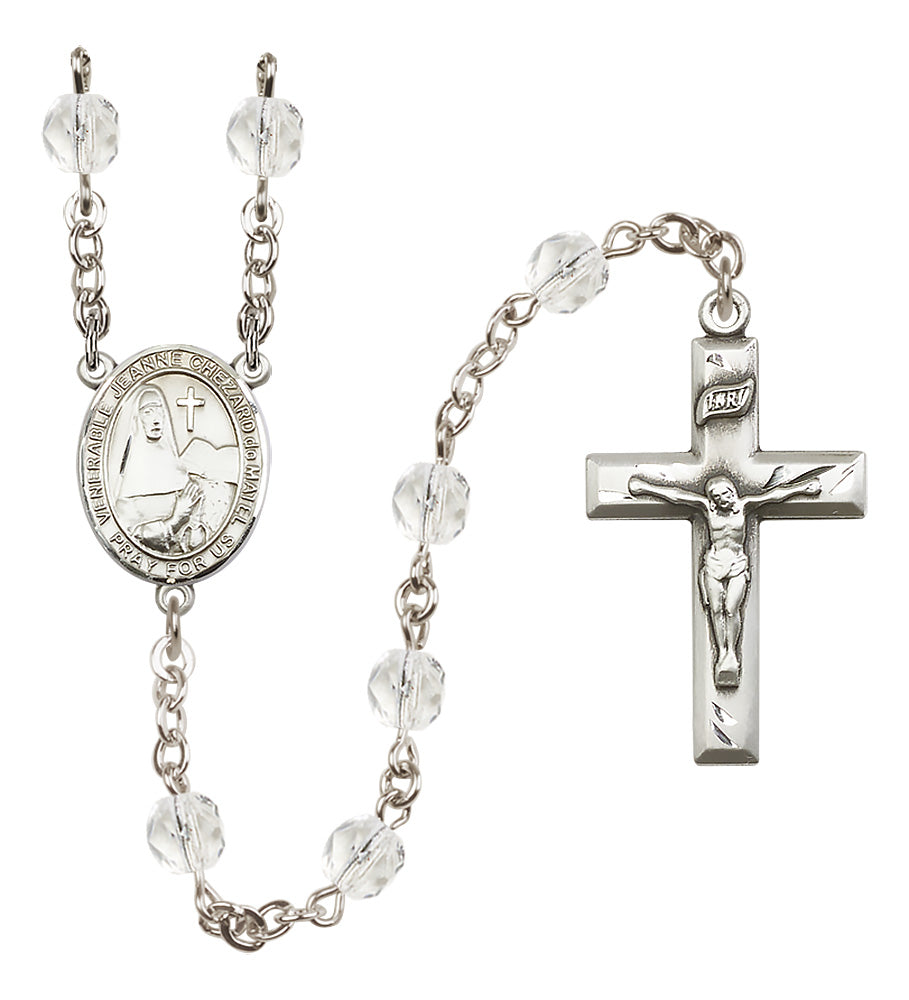 St. Jeanne Chezard de Matel Rosary - 6mm Crystal Fire Polished beads - 8401