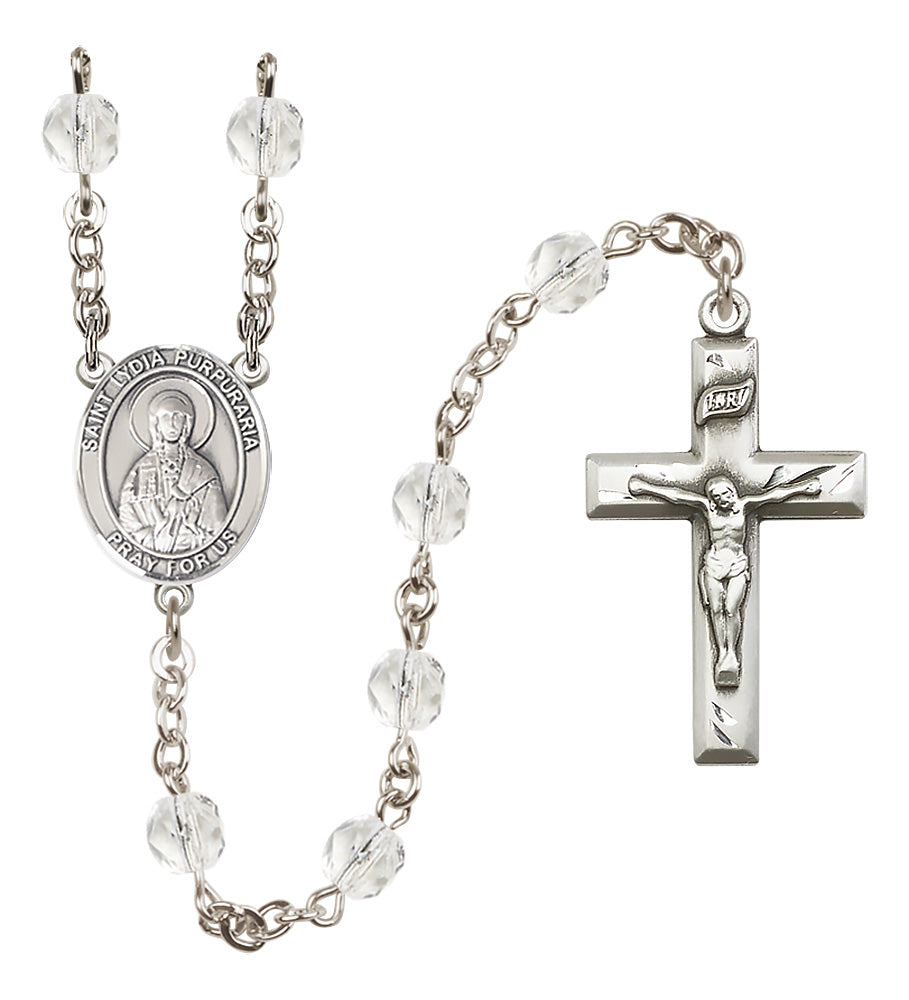 St. Lydia Purpuraria Rosary - 6mm Crystal Fire Polished beads - 8411