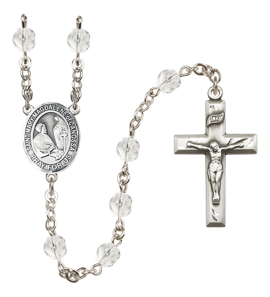 St. Mary Magdalene of Canossa Rosary - 6mm Crystal Fire Polished beads - 8429