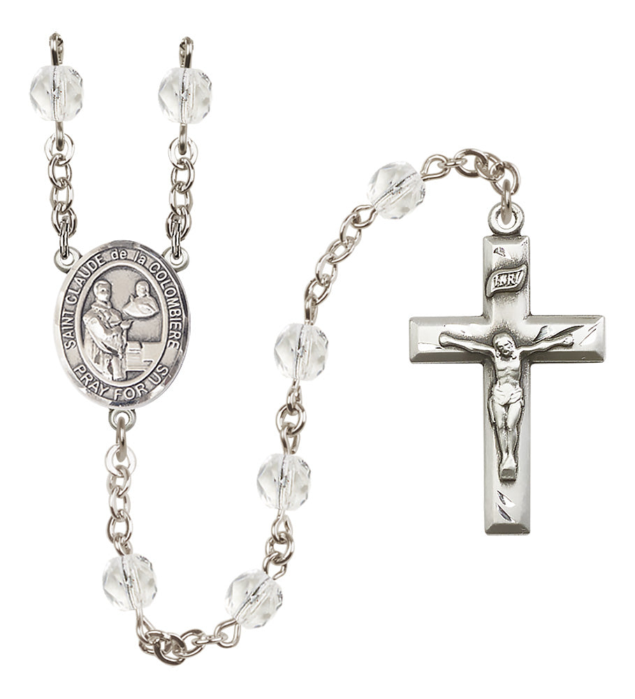 St. Claude de la Colombiere Rosary - 6mm Crystal Fire Polished beads - 8432