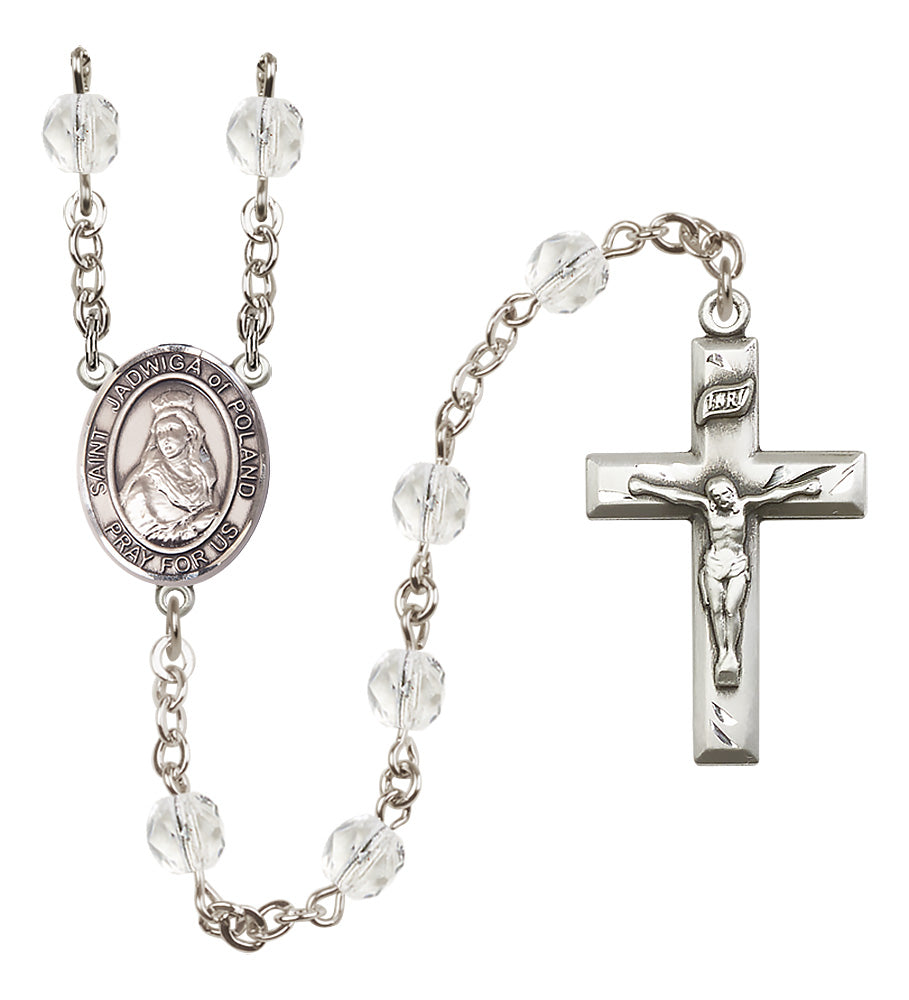 St. Jadwiga of Poland Rosary - 6mm Crystal Fire Polished beads - 8434