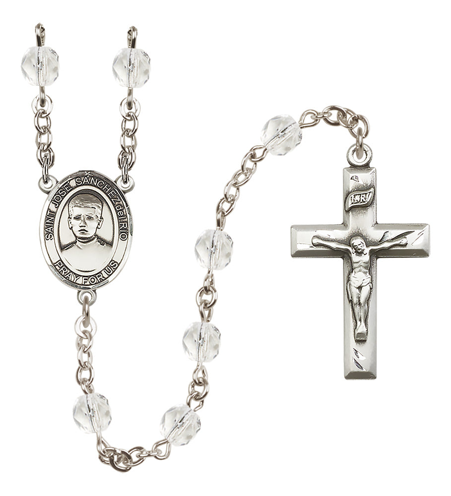 Blessed Jose Canchez del Rio Rosary - 6mm Crystal Fire Polished beads - 8446