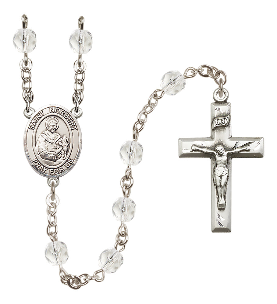St. Norbert of Xanten Rosary - 6mm Crystal Fire Polished beads - 8447