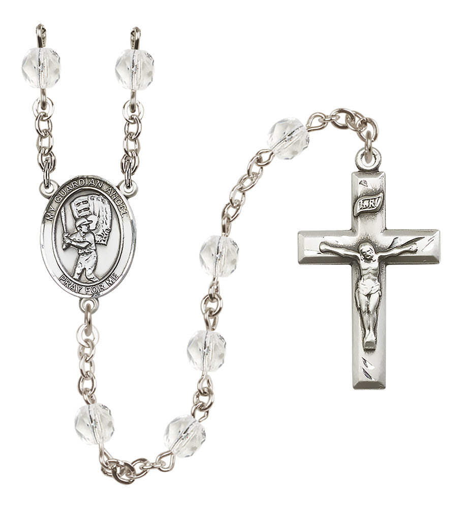 Baseball Rosary - 6mm Crystal Fire Polished beads - 8700