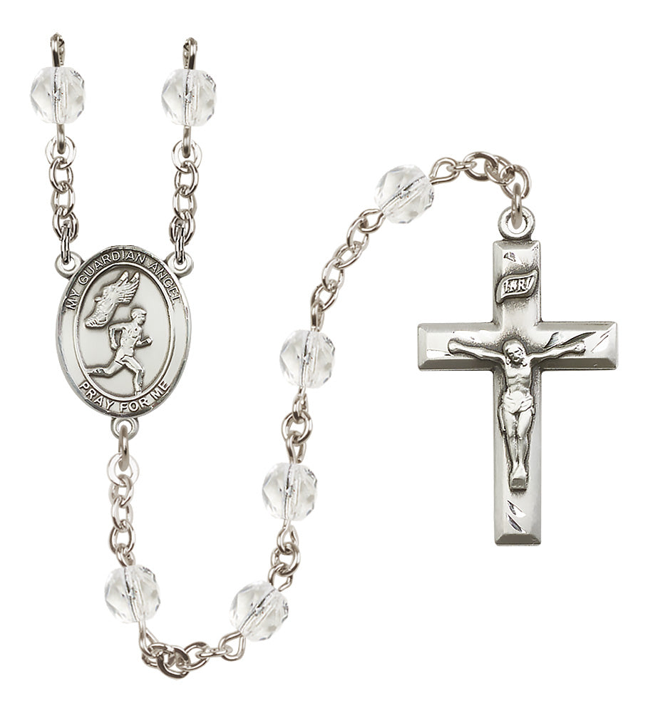 Track & Field Rosary - 6mm Crystal Fire Polished beads - 8709