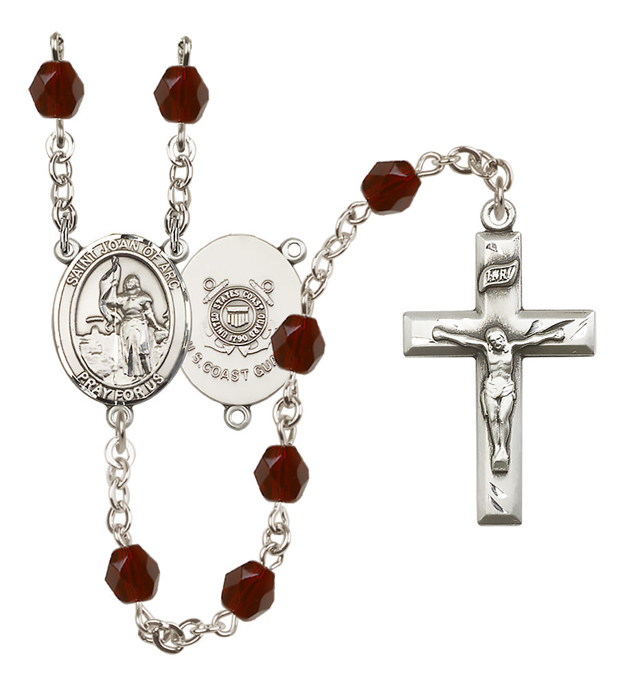 Marines Rosary - 6mm Garnet Fire Polished beads - 8053S3