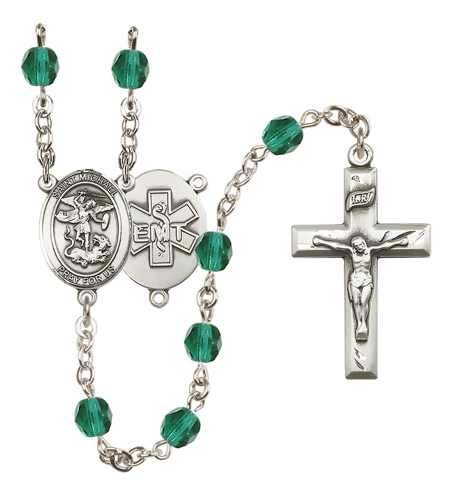 E.M.T.'s Rosary - 6mm Zircon Fire Polished beads - 8076S10