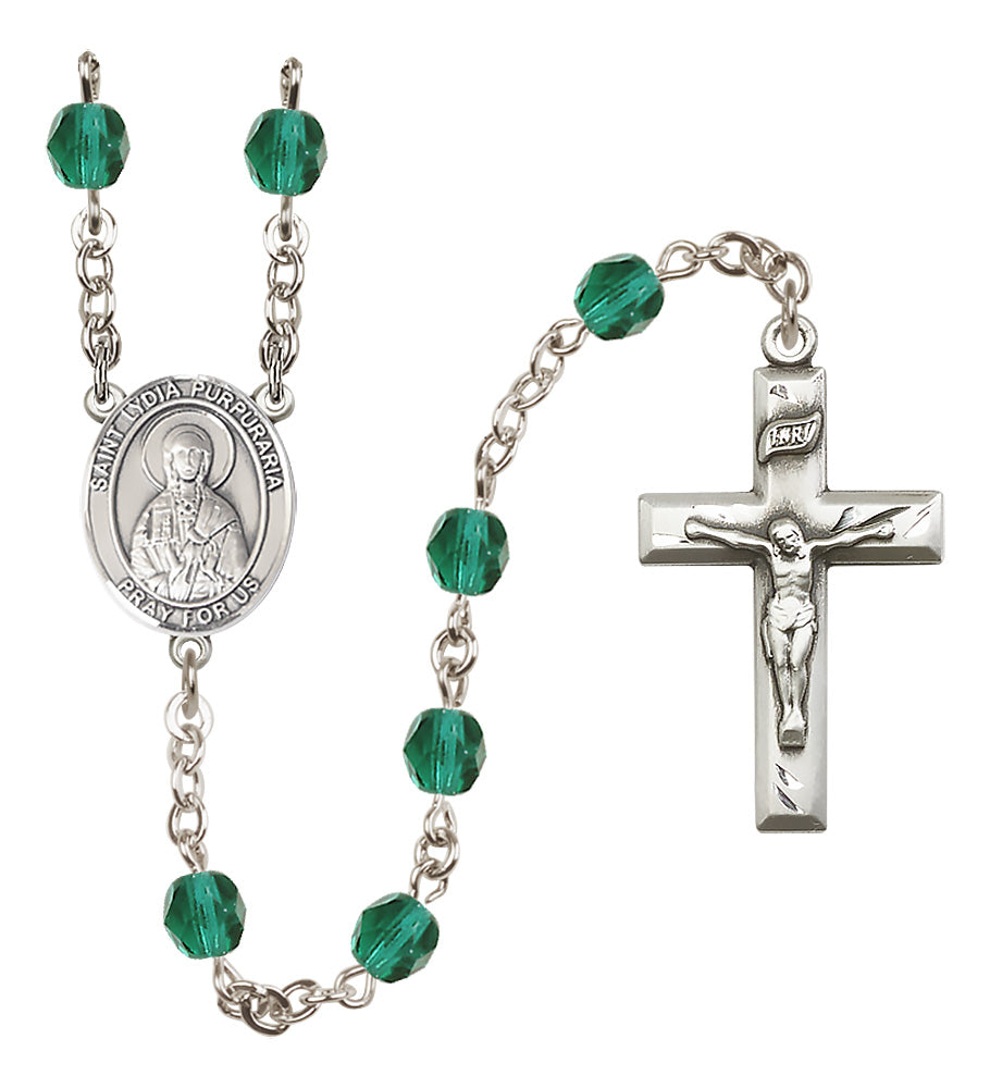 St. Lydia Purpuraria Rosary - 6mm Zircon Fire Polished beads - 8411