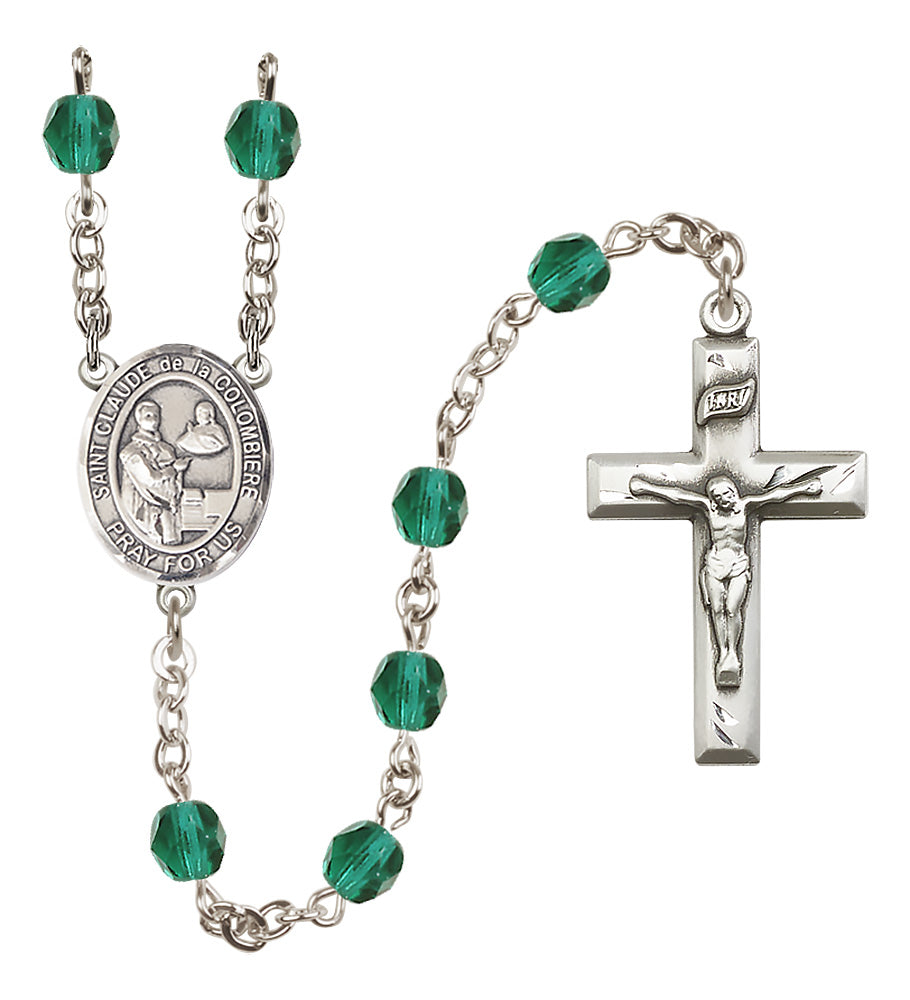 St. Claude de la Colombiere Rosary - 6mm Zircon Fire Polished beads - 8432