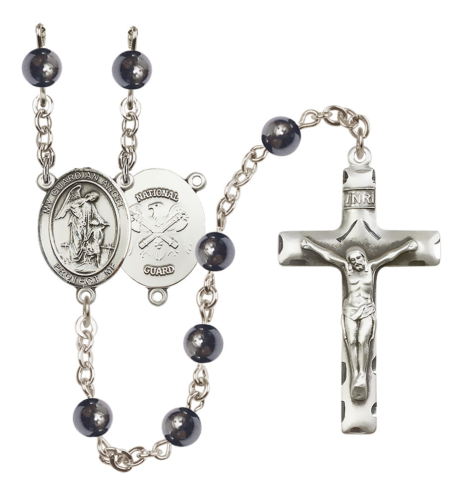 National Guard Rosary - 6mm Hematite beads - 8118S5