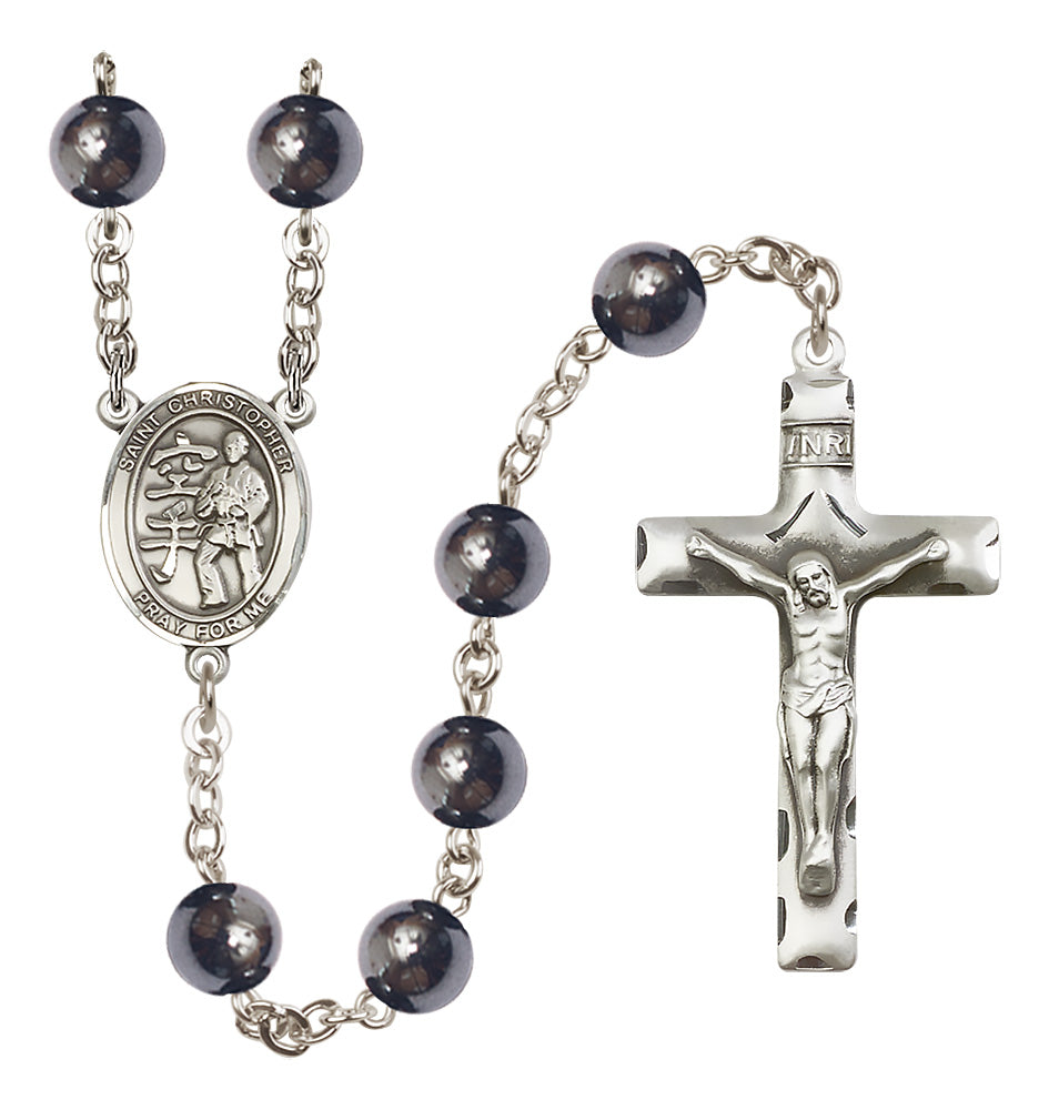 Karate Rosary - 8mm Hematite beads - 8515