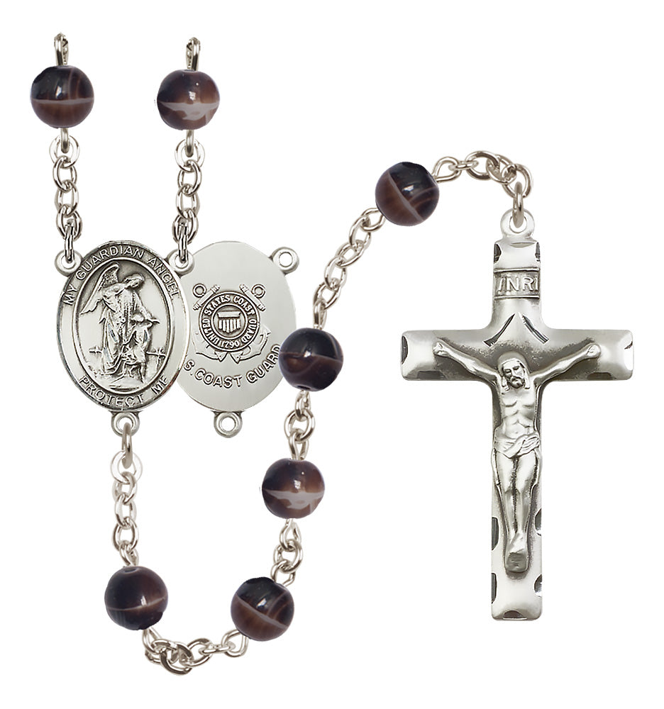 Marines Rosary - 7mm Brown beads - 8118S3
