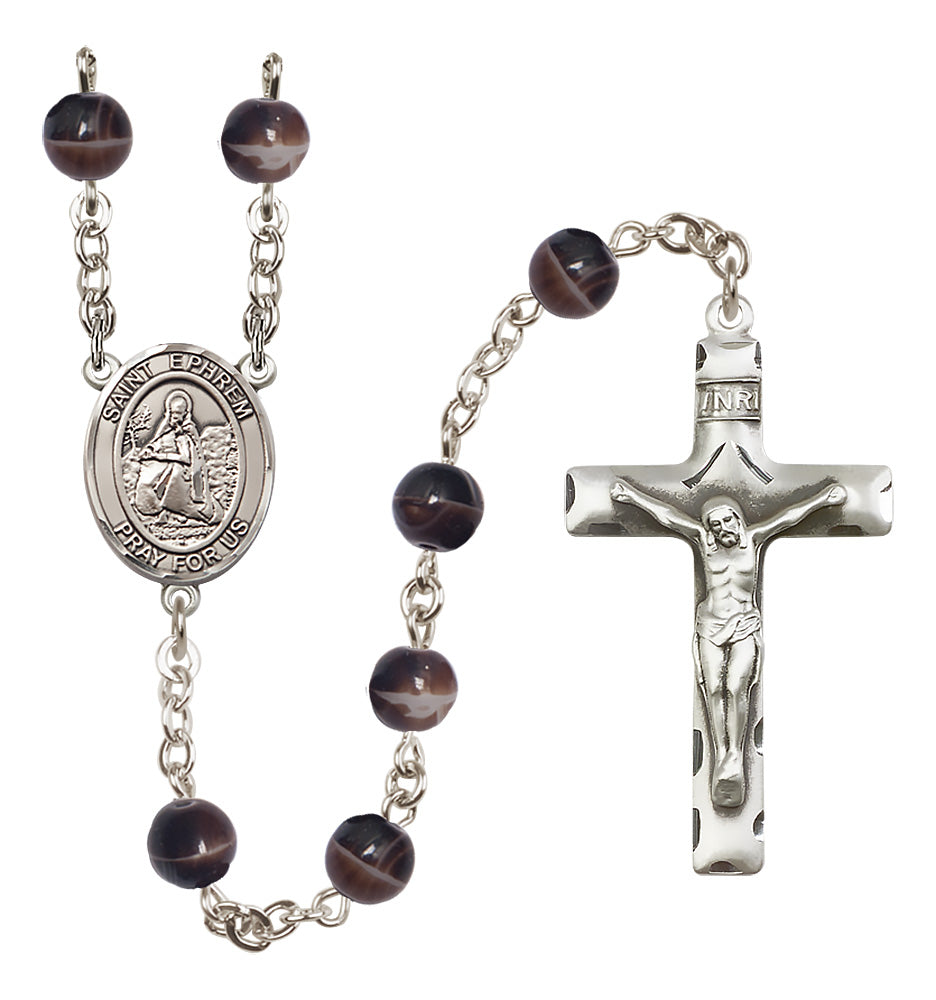 St. Ephrem Rosary - 7mm Brown beads - 8449