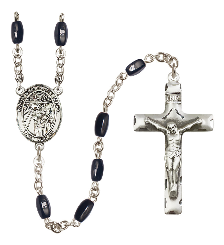 St. Margaret Mary Alacoque Rosary - 8x5mm Black Onyx beads - 8420