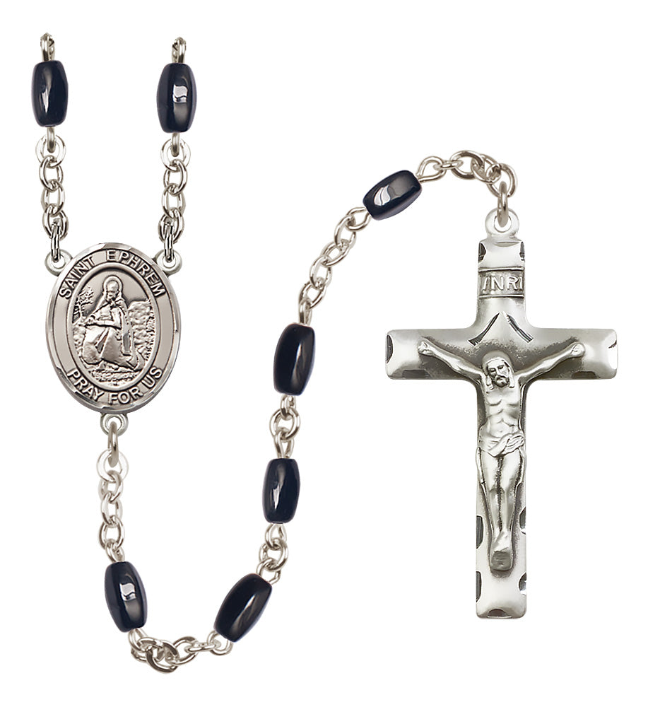 St. Ephrem Rosary - 8x5mm Black Onyx beads - 8449