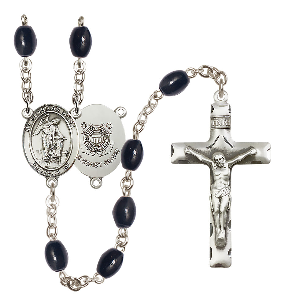 Marines Rosary - 8x6mm Black Onyx beads - 8118S3