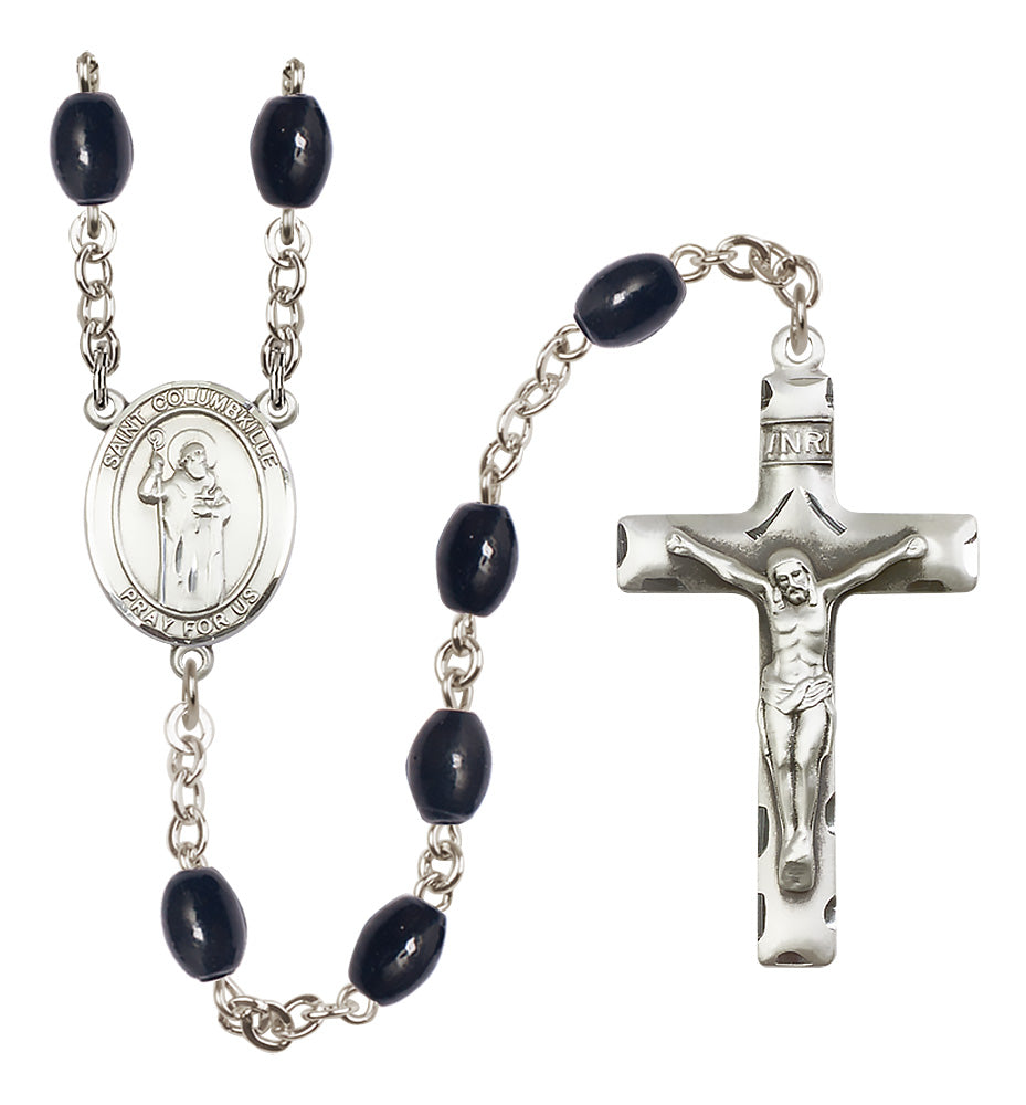St. Columbkille Rosary - 8x6mm Black Onyx beads - 8399