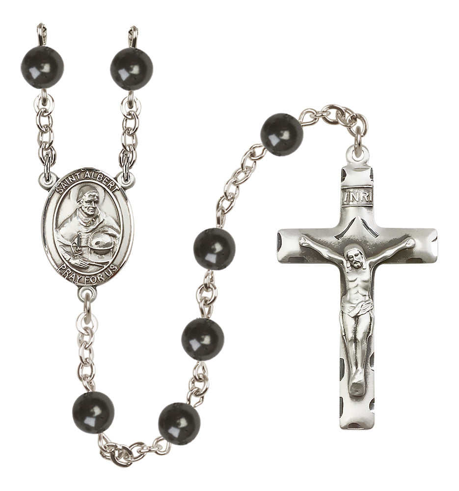St. Albert the Great Rosary - 7mm Black Onyx beads - 8001