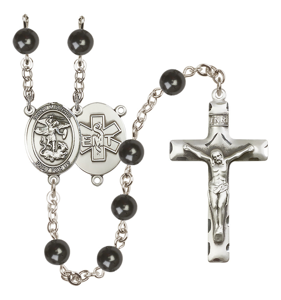 E.M.T.'s Rosary - 7mm Black Onyx beads - 8076S10
