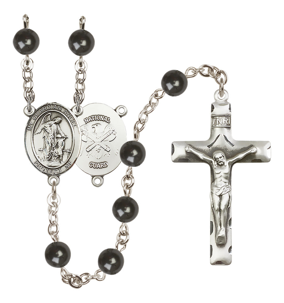 National Guard Rosary - 7mm Black Onyx beads - 8118S5