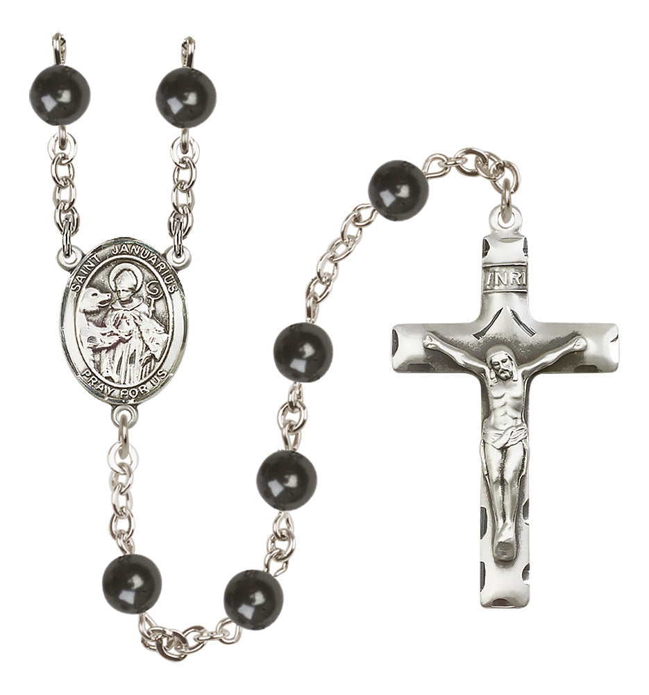 St. Januarius Rosary - 7mm Black Onyx beads - 8351