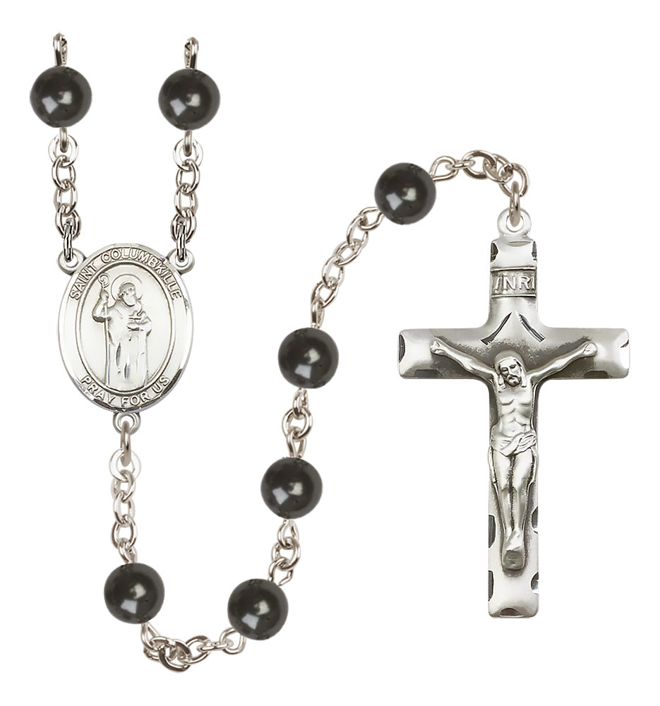 St. Columbkille Rosary - 7mm Black Onyx beads - 8399