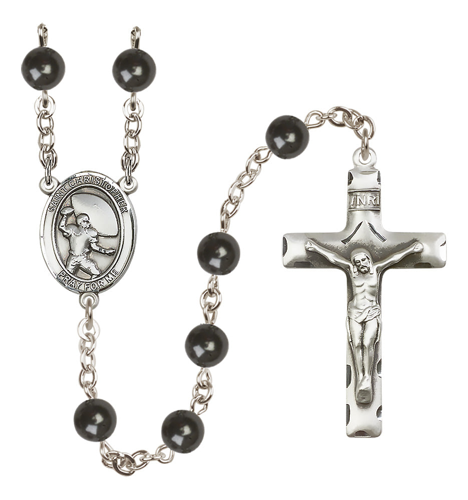 Football Rosary - 7mm Black Onyx beads - 8501