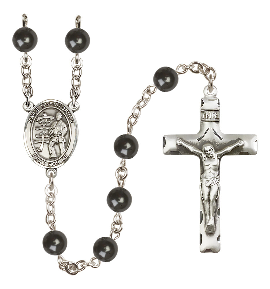 Karate Rosary - 7mm Black Onyx beads - 8515