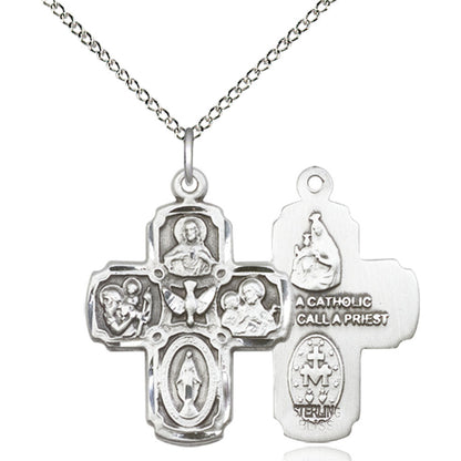 Sterling Silver 4-Way Pendant - 0041SS