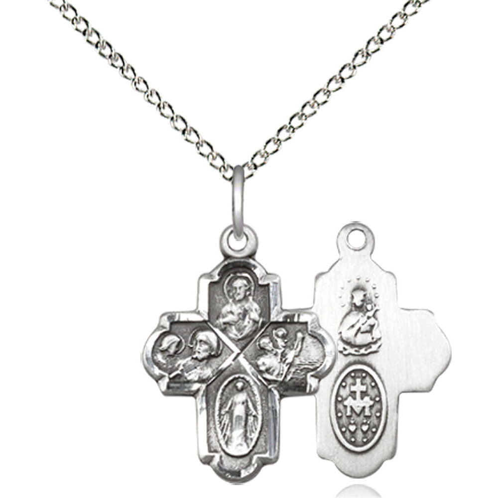 Sterling Silver 4-Way Pendant - 0047SS