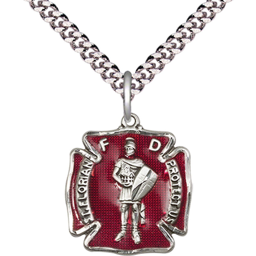 Sterling Silver Saint Florian Pendant - 0070ESS
