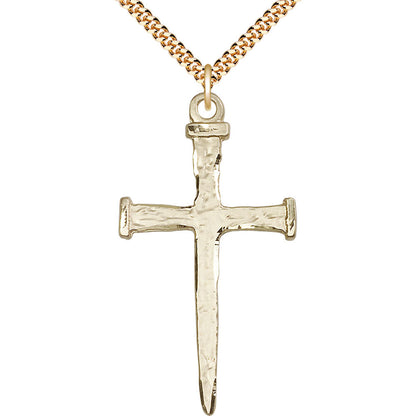 Gold Filled Nail Cross Pendant - 0086GF