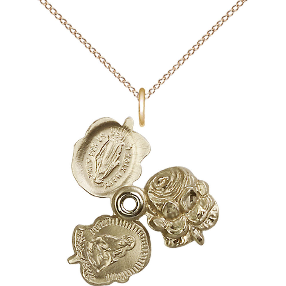 Gold Filled Rosebud Pendant - 0202GF