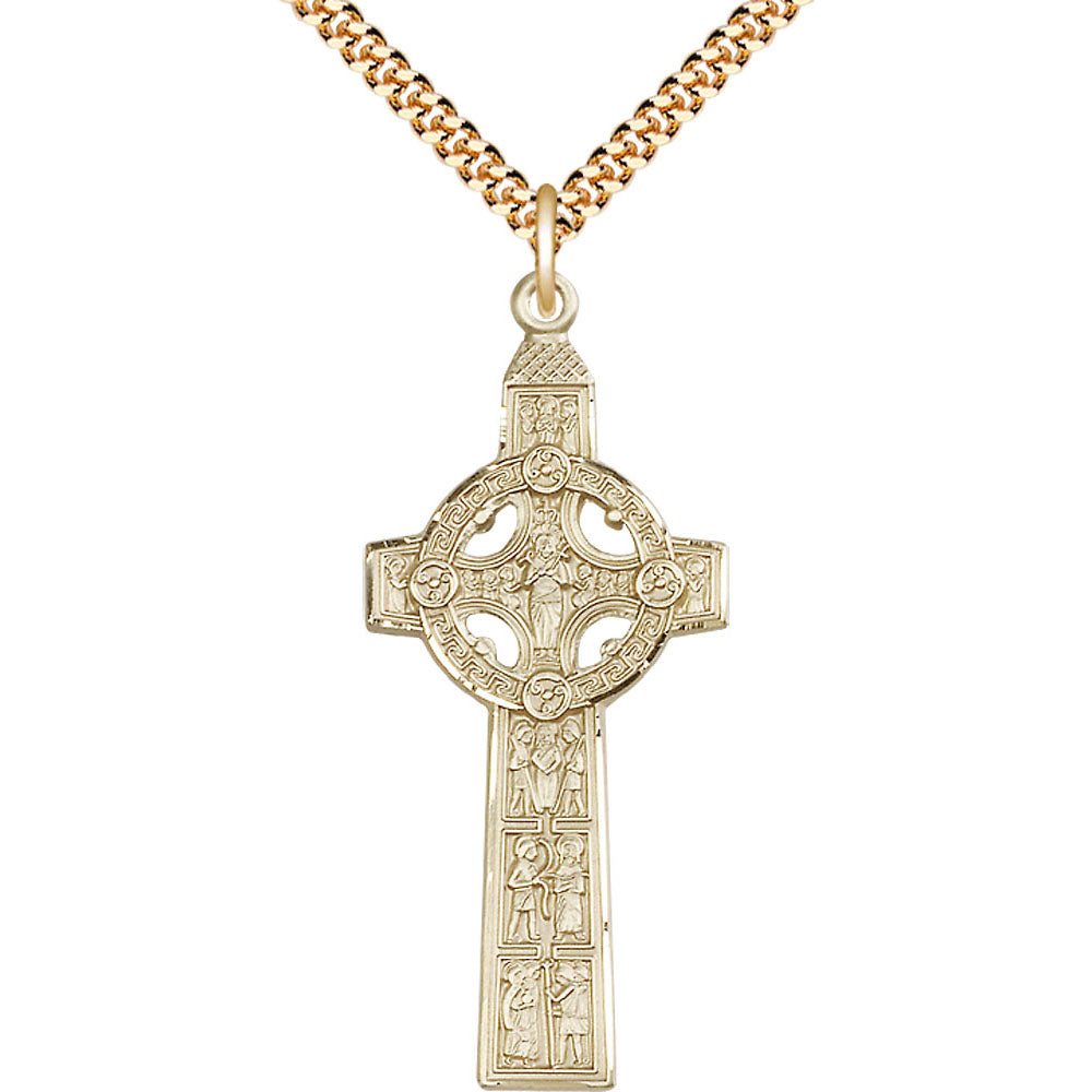 Gold Filled Scriptures Cross Pendant - 0255GF