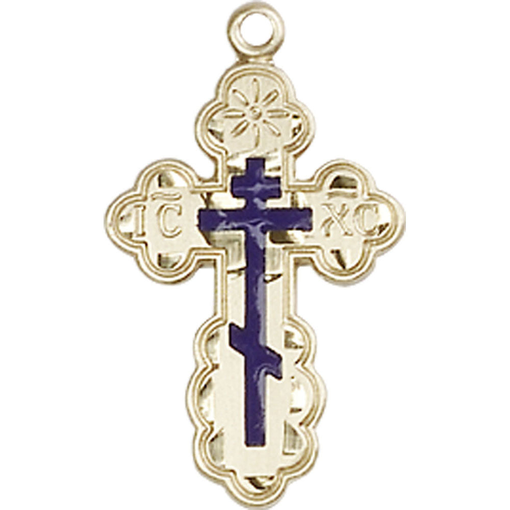 14kt Gold Saint Olga Cross Pendant - 0256EKT