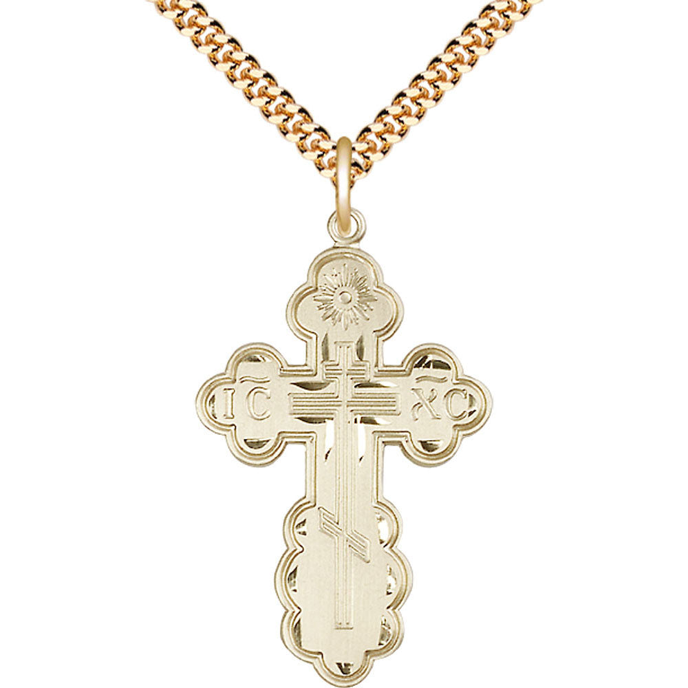 Gold Filled Saint Olga Cross Pendant - 0258GF