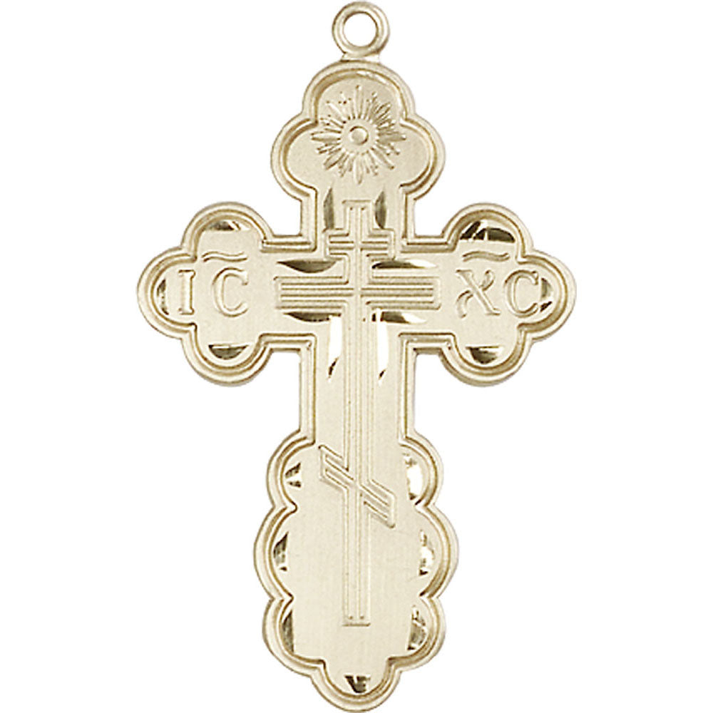14kt Gold Saint Olga Cross Pendant - 0258KT