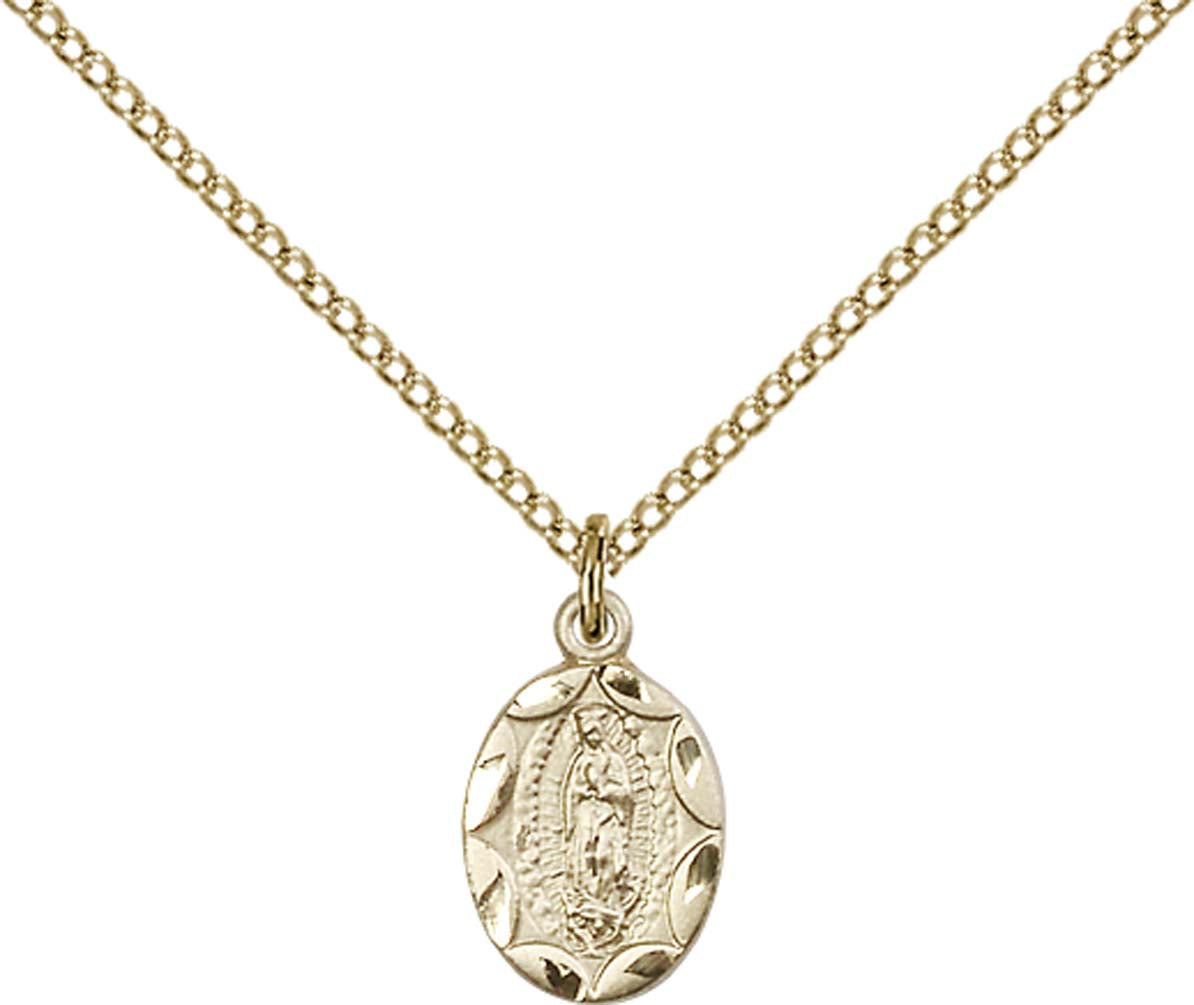 Gold Filled Our Lady of Guadalupe Pendant - 0301FGF